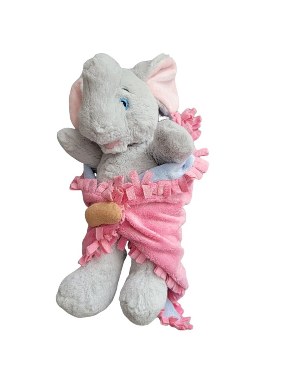 Fiesta Blanket Babies Elephant Lovey 12 inch Plush Pink Baby Blanket Stuffed Toy